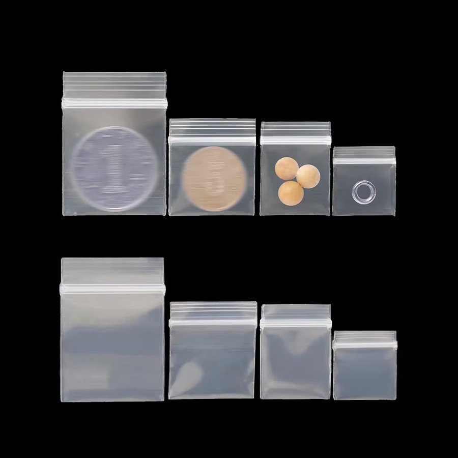 100 Stück Mini-Kunststoff-Aufbewahrungsbeutel mit Reißverschluss, transparent und wiederverschließbar zur Verpackung von Schmuck und Kleinteilen - Bild 7