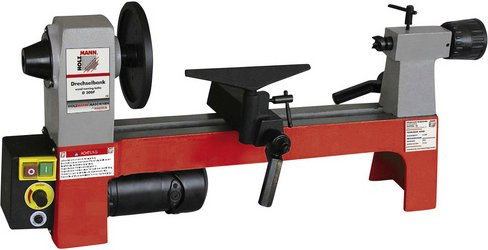 Holzmann Maschinen Drechselbank D300F in Rot und Grau mit 250 W Leistung - Bild 1