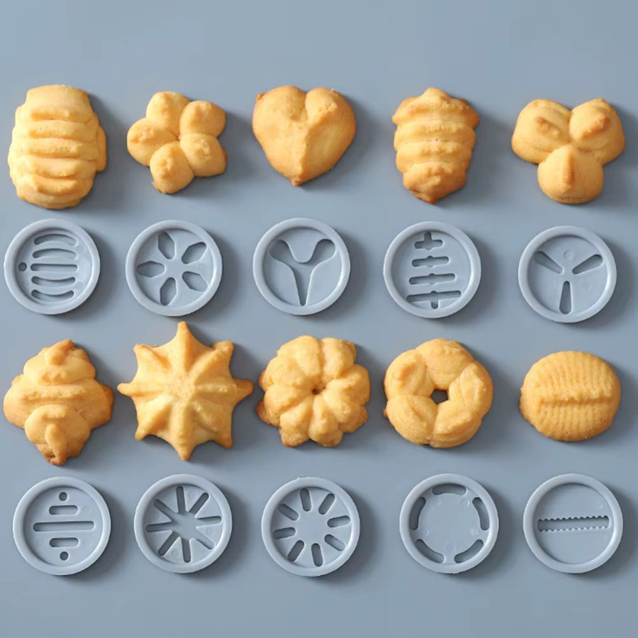 FSMHOME Cookie Presse Set mit Ausstechformen und Spritzwerkzeug aus Kunststoff für Gebäck und Kuchen - Bild 5