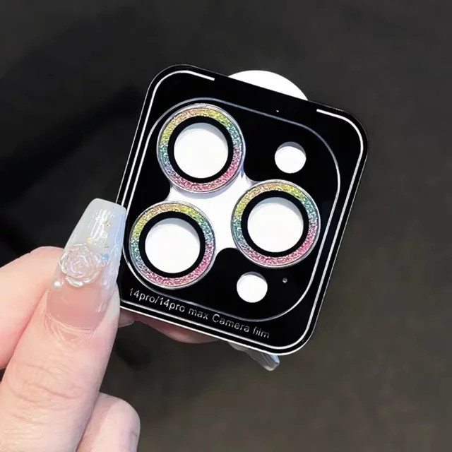 Diamant-Objektivschutz aus gehärtetem Glas für iPhone 17 Pro Max, iPhone 16 Pro Max, iPhone 16 Plus, iPhone 15 und iPhone 14 in Schwarz und Multicolour - Bild 1
