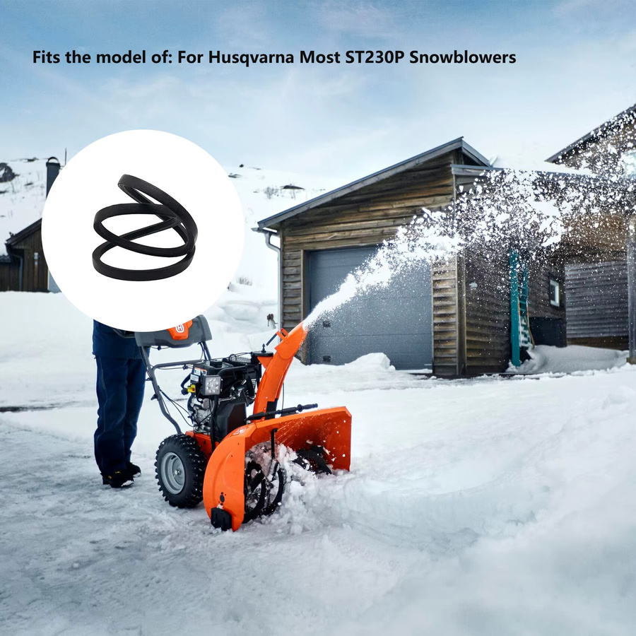 Husqvarna Schneckenantriebsriemen in Schwarz, 1/2 Zoll x 38 1/2 Zoll für die Schneefräse ST230P - Bild 2