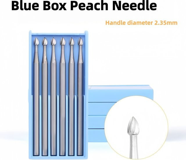 Blue Box Pfirsich-Schleifnadel in Silber mit 2,35 mm Schaft für Schmuck-DIY und Handwerk - Bild 1