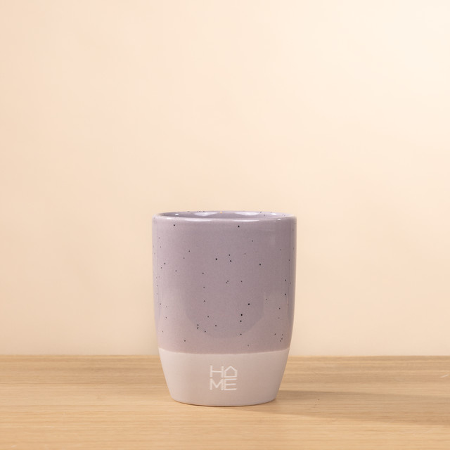 BLUME2000 Becher HOME aus Keramik in Taupe, 5er Set - Bild 1