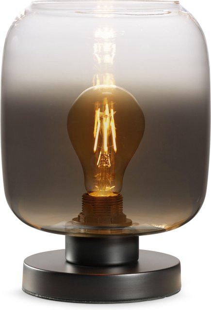 Tischleuchte SVENJA von casa NOVA in Transparent mit Glas und Aluminium, E27, modern - Bild 1