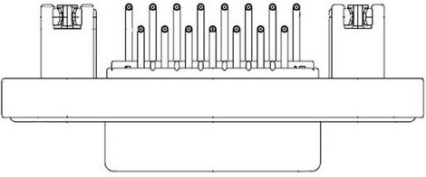 Molex D-SUB Steckverbinder 1731100034 mit 25 Lötpins in Rot - Bild 1