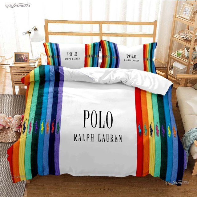 Casal Ganzjahres-Bettwäsche-Set aus Polyester mit Bettbezug und Kissenbezügen, gestreift, Mehrfarbig, B/H: 210 x 210 cm - Bild 1