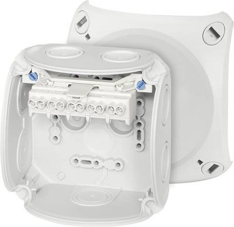 Hensel Abzweigkasten 62000004 in Lichtgrau RAL 7035 mit IP66 Schutzart, L x B x H: 7,0 x 10,4 x 10,4 cm - Bild 1