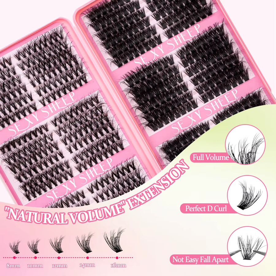 SEXYSHEEP Wimpern-Cluster-Set, DIY-Kit, Unisex - Bild 2