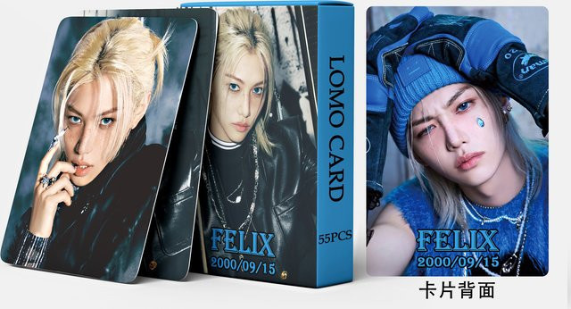 55Li Longfu Solo Album KPOP Star LOMO Karten Set in Blau und Mehrfarbig - Bild 1