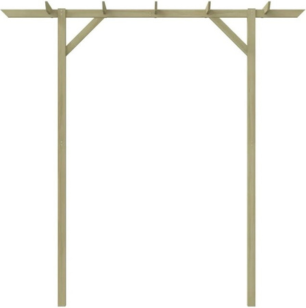 vidaXL Gartenpergola aus Holz in Braun, Beige oder Grün, B/T/H: 200 x 40 x 205 cm