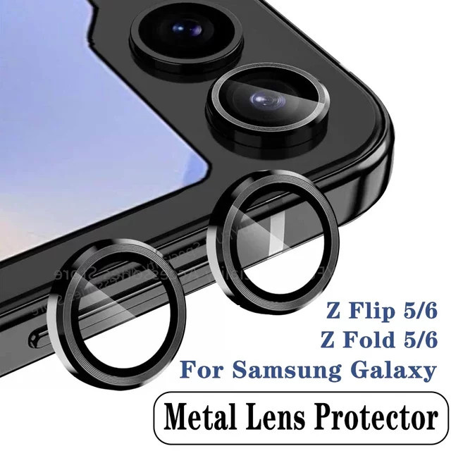 Samsung Z Fold Flip 7 6 5 4 Metall Ring Kamera Schutz Abdeckung in Gold - Bild 1