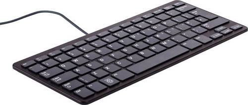 Raspberry Pi USB-Tastatur QWERTY US-Englisch Schwarz und Grau mit USB-Hub - Bild 1