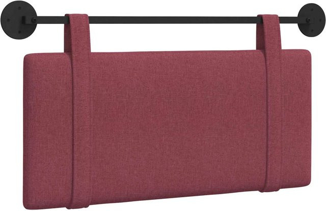 vidaXL Wandmontiertes Kopfteil in Weinrot mit Stoffbezug, Breite: 100 cm, Höhe: 55 cm, Tiefe: 5 cm - Bild 1