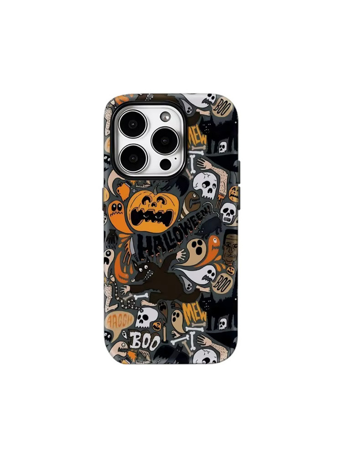 Halloween Mash Handyhülle für Apple iPhone 17 16 15 14 13 12 Pro Max Plus mit doppelschichtiger Rückseite in Multicolour - Bild 6
