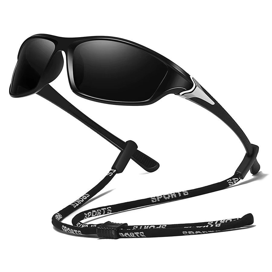 WSZ Sonnenbrille, Unisex, Vollrand, Wrap, Kunststoff, Schwarz - Bild 2
