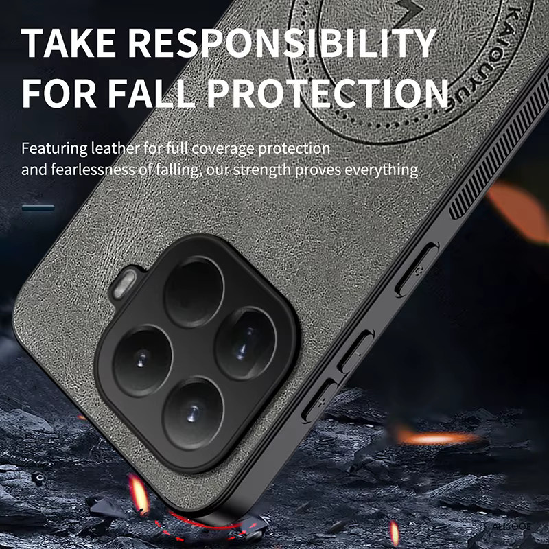 Luxus Business Case Handyhülle aus PU-Leder und Hartplastik für Xiaomi Mi 17T Pro, 17T und 15T Pro in Braun oder Grau - Bild 5