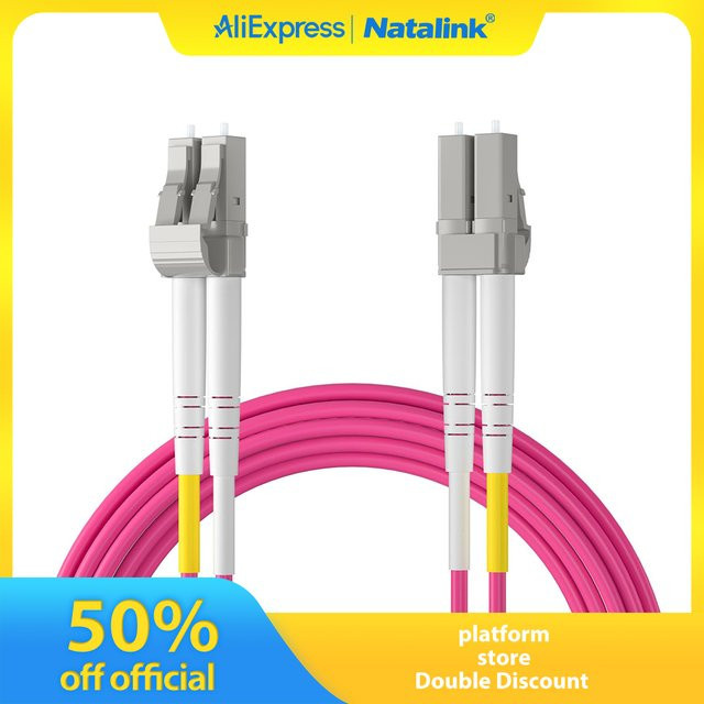 Natalink OM4 LC-LC UPC Duplex-Faser-Patchkabel mit LSZH-Ummantelung für 10G/40G/100G Cisco/Juniper SFP+/QSFP+ Transceiver-Module - Bild 1