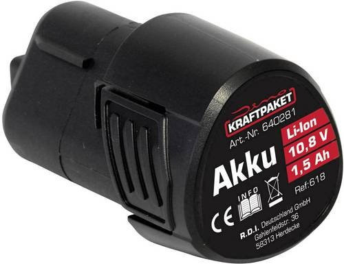 Dino Kraftpaket 640281 Li-Ion Akku 10,8V 1,5Ah für Akku-Poliermaschine 640256 in Schwarz - Bild 1
