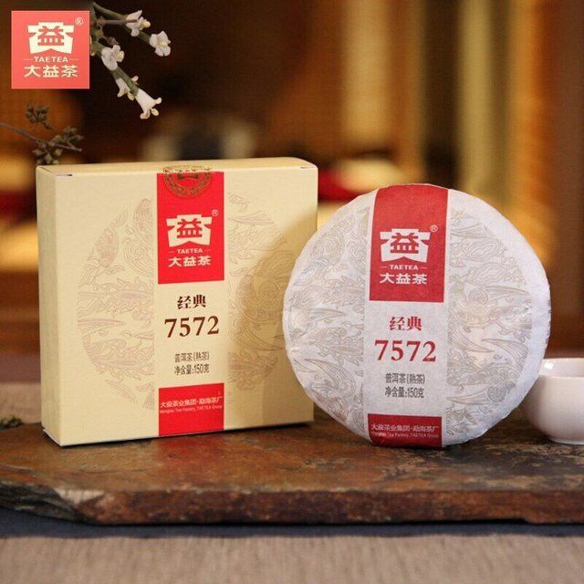 Dayi Taetea 7572 Yunnan Menghai Pu'er Teekuchen, 2018, lose, 150g - Bild 1