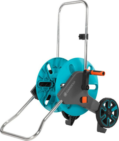 Gardena Schlauchwagen CleverRoll M in Türkis mit Kick&Stand Funktion und Nachtropfstopp