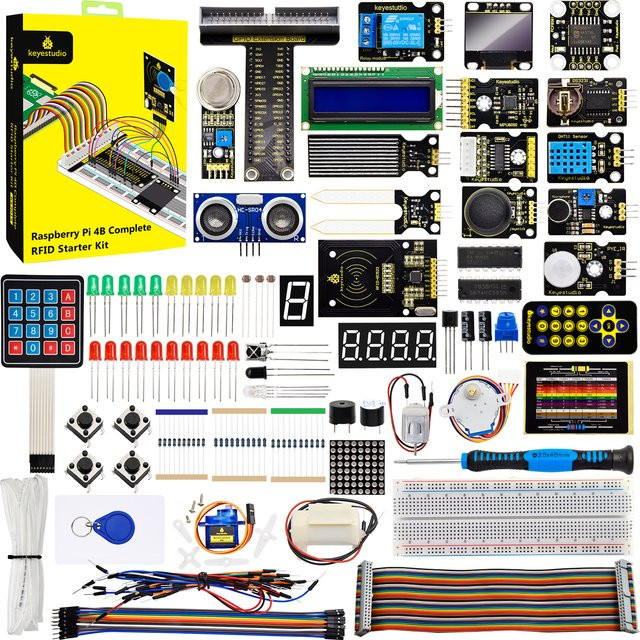 Keyestudio RFID-Starterkit für Raspberry Pi 4B mit über 40 Projekten zur Programmierung in C, Java und Python, Multicolor - Bild 1