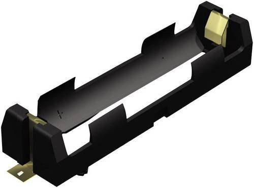 Keystone Electronics 1042 Batteriehalter für 1x 18650 in Schwarz, Oberflächenmontage SMD, L x B x H: 86 x 20,65 x 14,86 mm - Bild 1