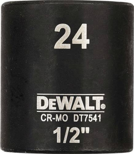 DeWalt Steckschlüssel kurz 24mm 1/2 Zoll schwarz DT7541-QZ - Bild 1