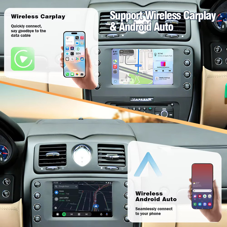 AUTOTOP Kabelloses Android Auto und CarPlay Modul mit GPS-Navigation für Maserati Quattroporte, GranTurismo, GT und GranCabrio inklusive Mirror Link - Bild 3