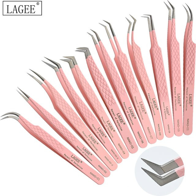 Nagaraku Wimpernverlängerungspinzette mit Faserspitze, Unisex - Bild 1