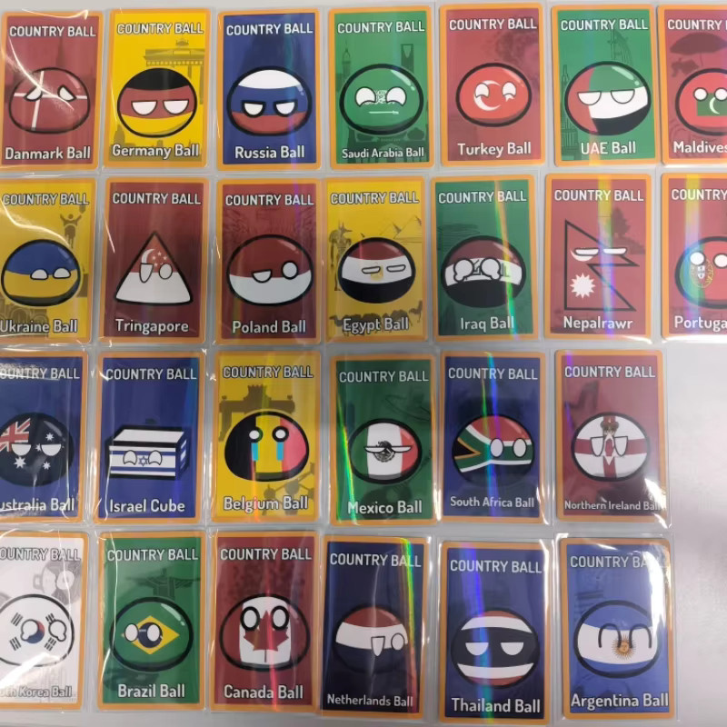 Tomoontoy Countryballs-Kartenpuppe, Ballfigur, 5-teiliges Set - Bild 4