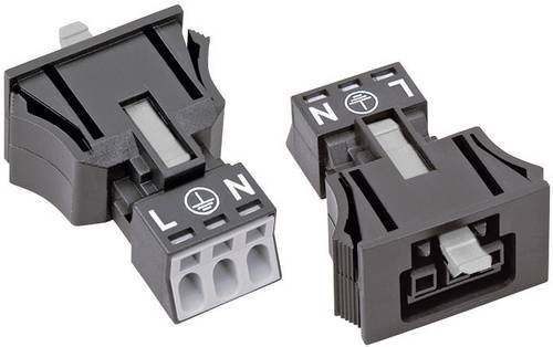 WAGO 890-703 WINSTA MINI Netz-Steckverbinder Buchse, gerade, 2 + PE, 16A, Schwarz - Bild 1