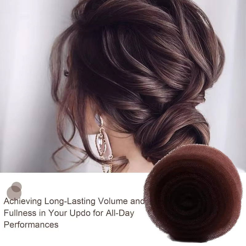 Haarfüllpads Styling-Werkzeuge, 70 Stück, Donuts, flauschig, unsichtbar - Bild 2