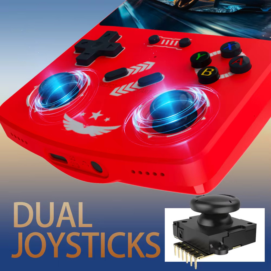 BOYHOM Retro Handheld-Videospielkonsole mit 4,2 Zoll IPS-Bildschirm und 4000mAh Akku in Orange - Bild 1