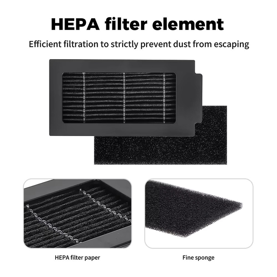 HEPA-Filter für ECOVACS DEEBOT T50 Pro, T50 Omni, T50 Pro Omni und T30C Roboterstaubsauger Ersatzfilter in Schwarz - Bild 4