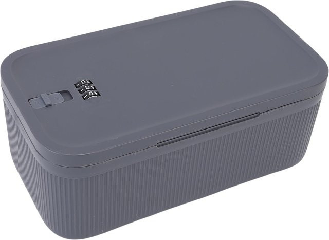 KONNWEI Abschließbare Aufbewahrungsbox mit 3-stelligem Code aus Kunststoff in Grau und Blau, gefriersicher - Bild 1