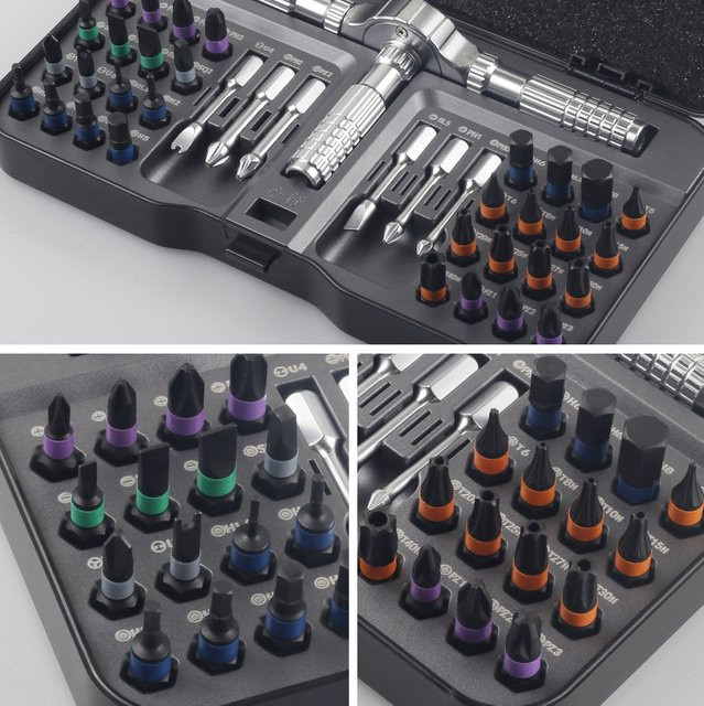 E·DURABLE 40-in-1 Ratschenschraubendreher-Set mit magnetischen Bits und ergonomischem Griff für DIY-Reparaturen - Bild 1