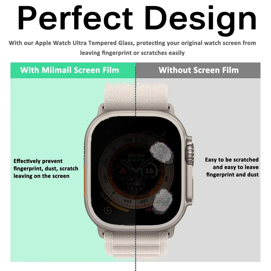 TINUORA Displayschutzfolie für Apple Watch, Silikon, Unisex - Bild 5