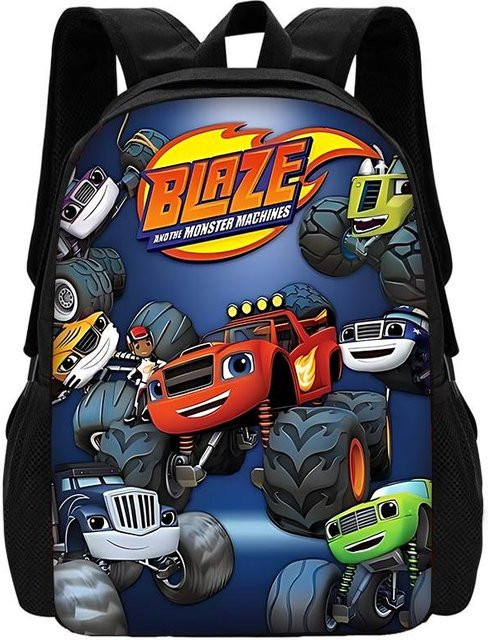 Blaze Monster Machines Kinder Schulrucksack Set mit Brotdose und Federmäppchen in Multicolour von Potdemiel - Bild 1