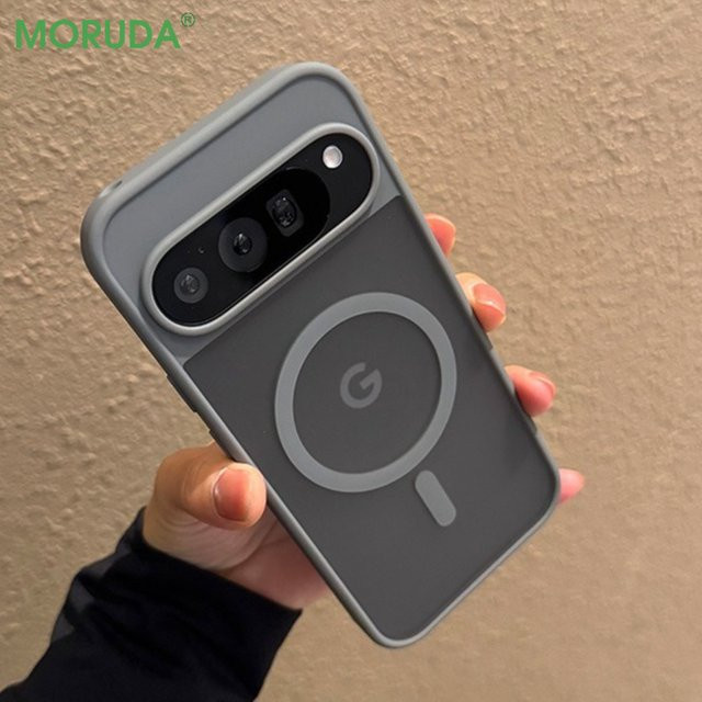 NUCWIN Magnetische Handyhülle für Google Pixel 10 Pro XL 9 Pro XL 10 Pro 10 9A, Transparent Matt mit Candy-Farben und kabellosem Laden, Grau/Mehrfarbig - Bild 1