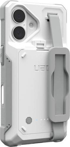 Urban Armor Gear Ladecover für Apple iPhone 16 mit integriertem Akku in Weiß-Grau - Bild 1