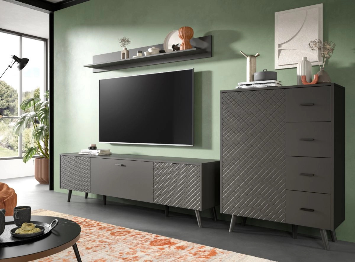 Kommode Madea von Inn.Furn in Grau Matt, B/H: 114 x 84 cm - Bild 2