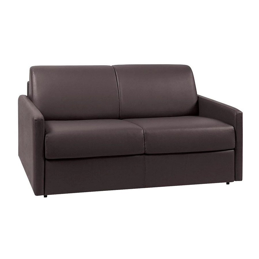 Vente-unique Schlafsofa Calife in Braun mit Kunstlederbezug und 150 cm Breite - Bild 2