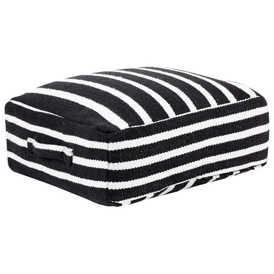Beliani Bodenkissen SETTAT Schwarz Weiss, B/T/H: 50 x 50 x 20 cm - Bild 2