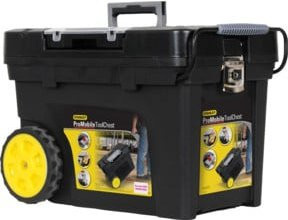 Stanley Mobile Werkzeugbox Organizer mit entnehmbaren Einsätzen, Schwarz/Transparent, B/T/H: 53,0 x 43,0 x 60,3 cm - Bild 2