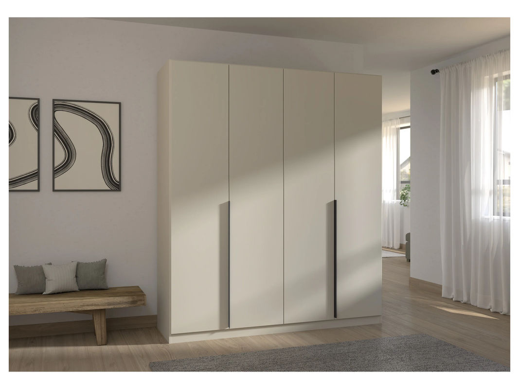 RAUCH Drehtürenschrank Alabama in Beige-Champagner mit grauen Griffen, B/H: 181 x 210 cm - Bild 2