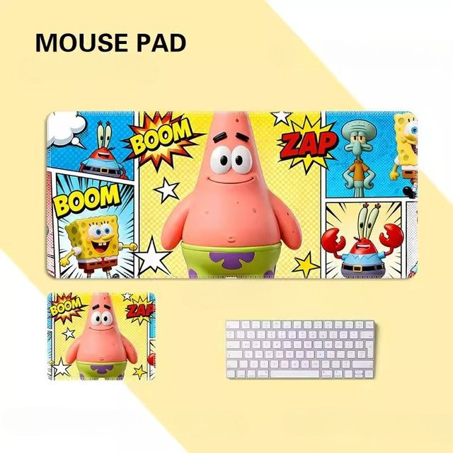 SpongeBob Schwammkopf Leder Mauspad von Potdemiel in Multicolour für Desktop und Laptop - Bild 1