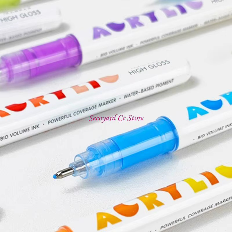 N3UC Dutzend Acrylmarker mit leuchtendem Effekt und Non-Stop-Flow-Tintensystem in Multicolour - Bild 1