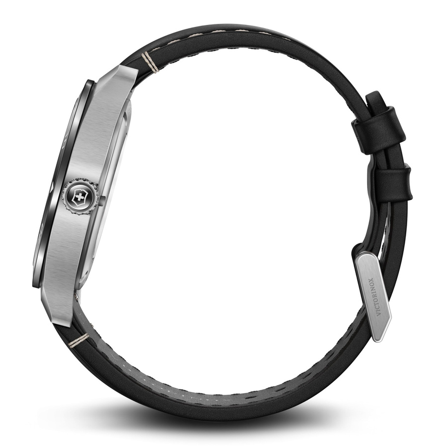 Victorinox Herrenuhr Automatik, Edelstahl, Lederarmband, 42 mm, Schwarz - Bild 5