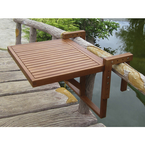 Garden Pleasure Balkon-Hängetisch Berkeley aus Eukalyptus-Holz in Braun, B/T: 65 x 49 cm - Bild 3
