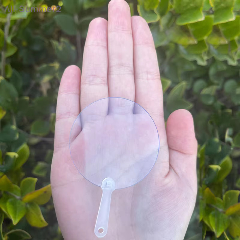 50 Stück DIY Kunstfächer aus Kunststoff, transparente Mini-Fächer für Kinder, Hochzeit und Geburtstag, Durchmesser: 5 cm - Bild 3